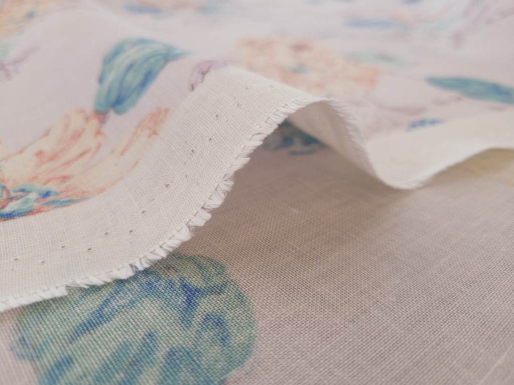 Floral Linen Fabric 