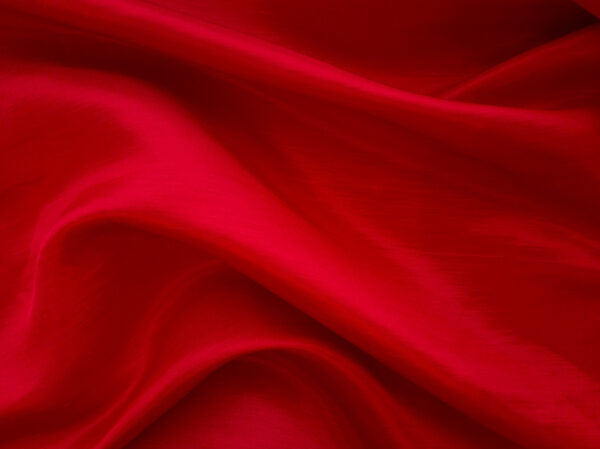 Linen/Silk Slub - Apple Red
