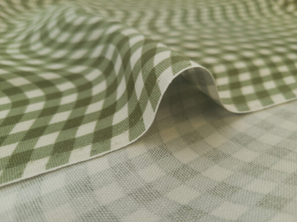 Japanese Cotton Oxford - Gingham Optical Illusion - Waves - Olive