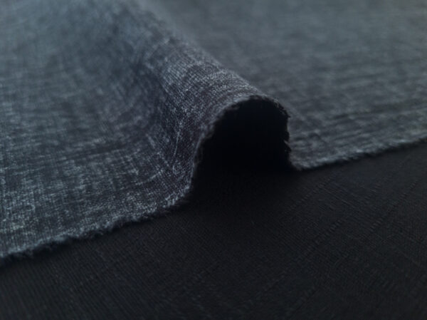 Japanese - Cotton Shirting - Distressed Solid - Black