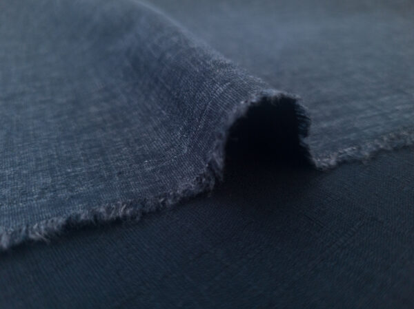Japanese - Cotton Shirting - Distressed Solid - Indigo