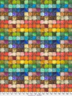 Quilting Cotton - Tim Holtz Eclectic Elements - Colorblock Tiled - Multi