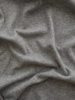 Designer Deadstock - Cotton/Spandex Light Rib Knit – Heather Grey