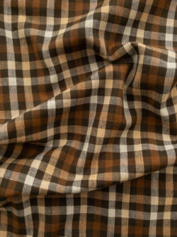 Yarn Dyed Cotton – Rustic Wovens - Gingham - Tan/Natural