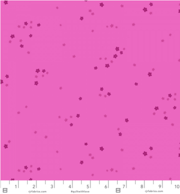 Quilting Cotton - Ditsy Floral - Shocking Pink