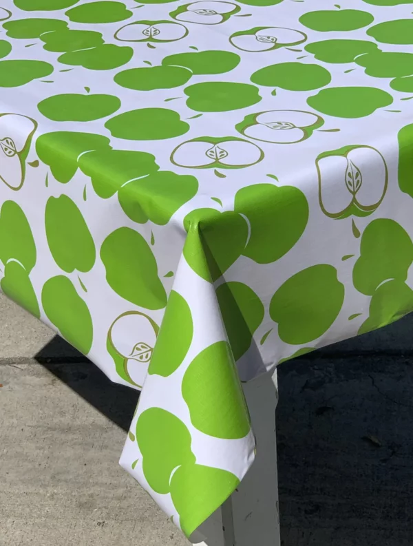 Oilcloth - Poly/Cotton Vinyl - Solvange - Apple Green