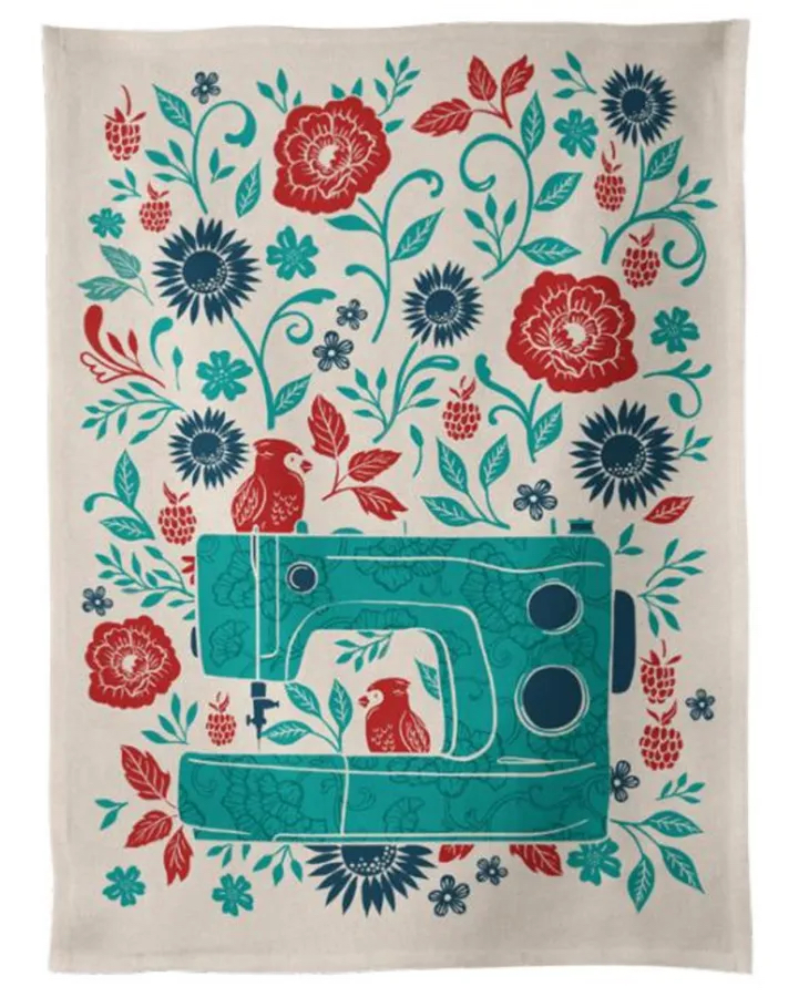 Sarah Watts Sewing Garden Tea Towel Sarah Watts Sewing Garden Tea Towel