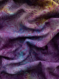 Rayon Batik - Batiks by Mirah - Dashes - Purple/Yellow