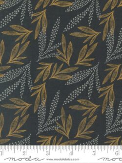 Quilting Cotton - Woodland Wildflowers - Leaf Lore - Charcoal