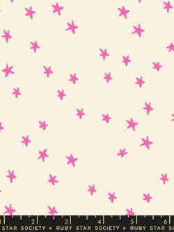 Quilting Cotton - Ruby Star - Starry - Neon Pink