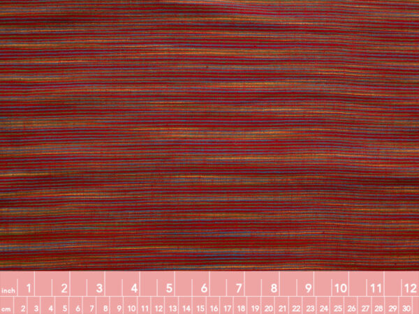 Yarn Dyed Cotton – Mini Stripe - Red/Teal