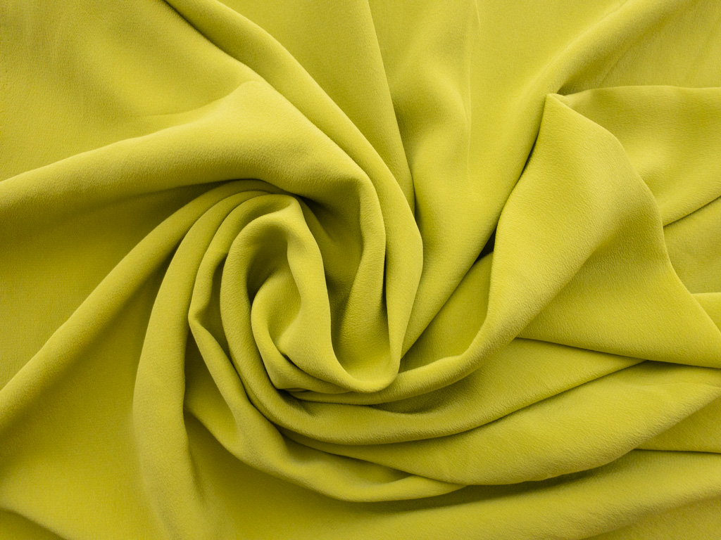 Designer Deadstock - Silk Crepe de Chine - Chartreuse - Stonemountain ...