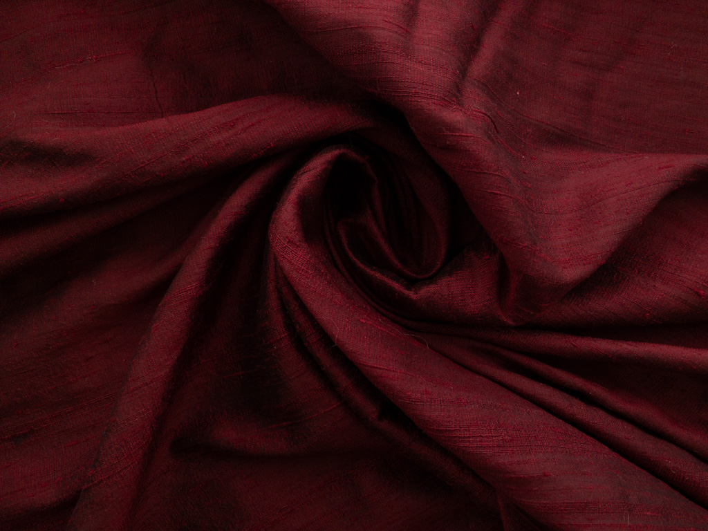 Garnet Gingham Shantung 562 Fabric main image 1