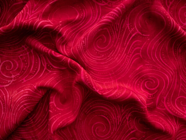 Rayon Batik - Batiks by Mirah - Vintage Treasures - Swirls - Fuchsia