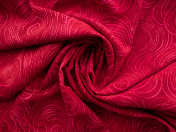 Rayon Batik - Batiks by Mirah - Vintage Treasures - Swirls - Fuchsia