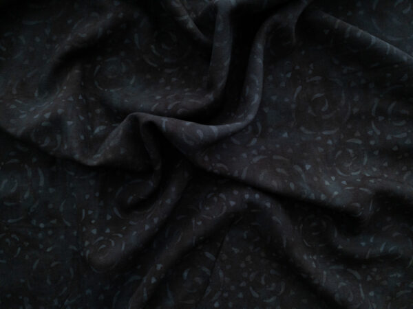 Rayon Batik - Batiks by Mirah - Jingle and Jungle - Whirlpool - Charcoal