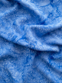 Rayon Batik - Batiks by Mirah - Floral Fancy - Crescent - Sky Blue