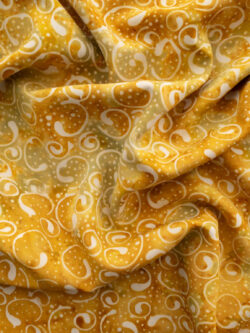 Rayon Batik - Batiks by Mirah - Floral Fancy - Brushstroke - Yellow