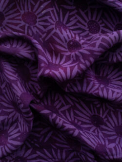 Rayon Batik - Batiks by Mirah - Floral Fancy - Daisies - Purple