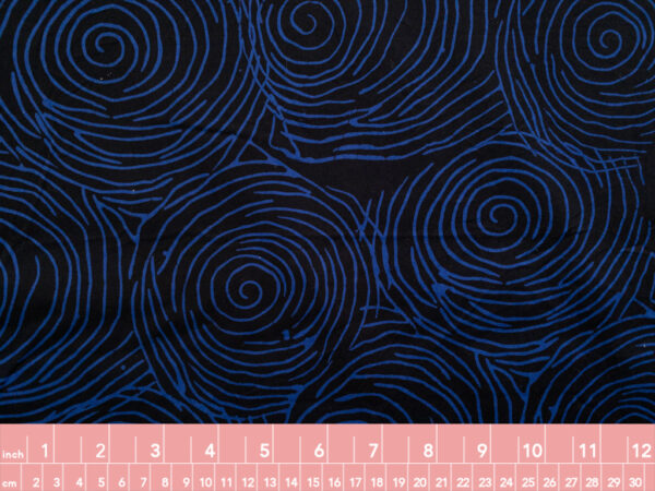 Cotton Batik - Batiks by Mirah - Rough Circles - Navy