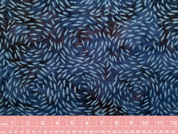 Cotton Batik - Batiks by Mirah - Small Fish - Blue