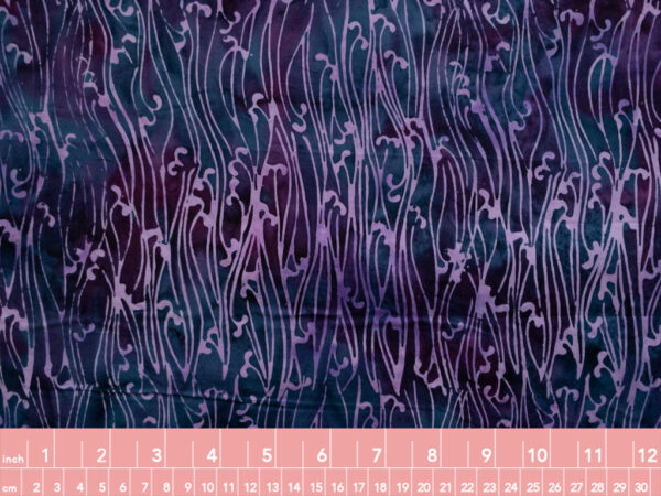 Cotton Batik – Batiks by Mirah – Waves – Purple