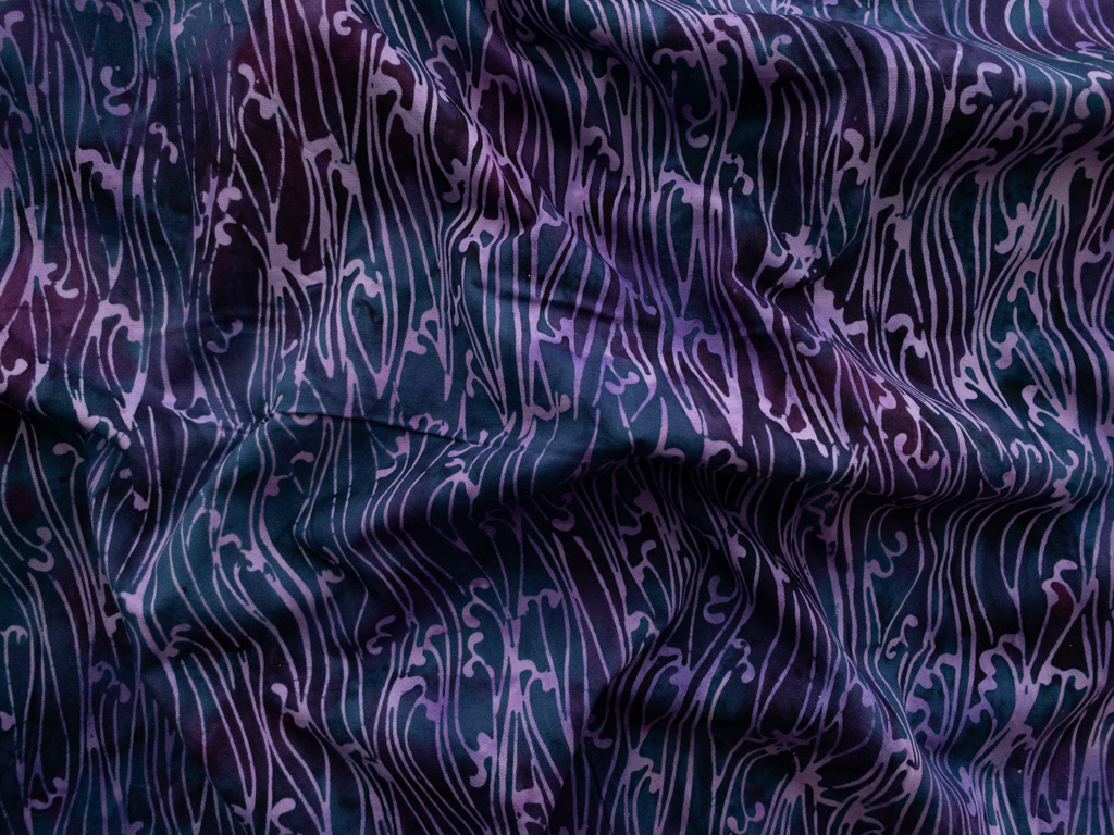 Cotton Batik – Batiks by Mirah – Waves – Purple