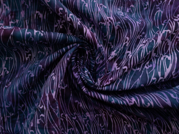 Cotton Batik – Batiks by Mirah – Waves – Purple