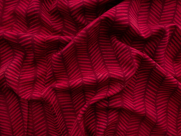 Rayon Batik - Batiks by Mirah - Herringbone - Red