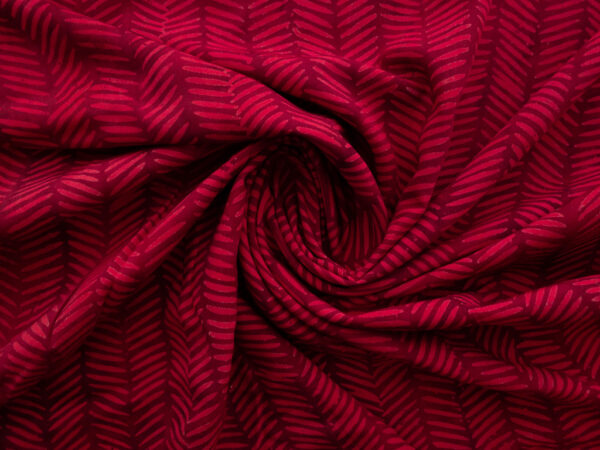 Rayon Batik - Batiks by Mirah - Herringbone - Red