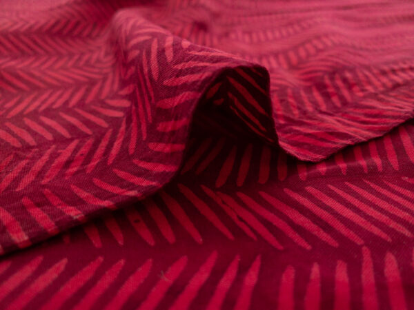 Rayon Batik - Batiks by Mirah - Herringbone - Red