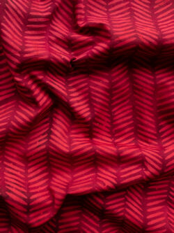 Cotton Batik - Batiks by Mirah - Herringbone - Red