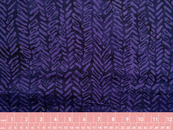 Cotton Batik - Batiks by Mirah - Fronds - Purple