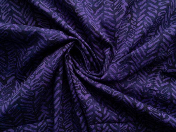 Cotton Batik - Batiks by Mirah - Fronds - Purple