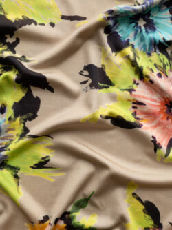 Italian Designer Deadstock - Silk Jersey - Bold Floral