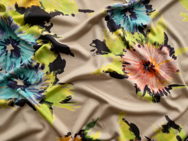 Italian Designer Deadstock - Silk Jersey - Bold Floral