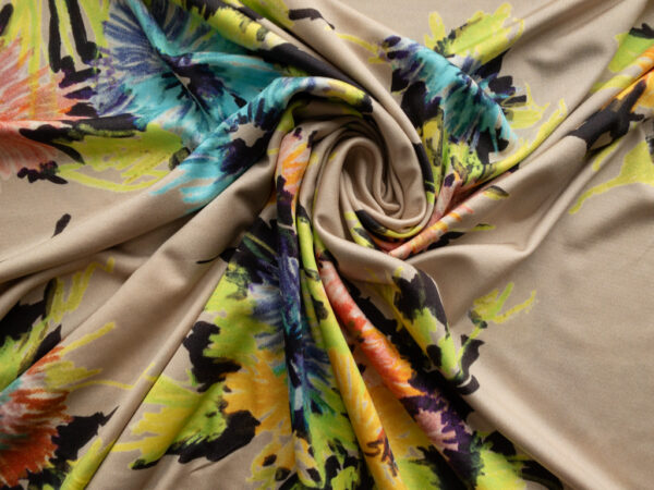 Italian Designer Deadstock - Silk Jersey - Bold Floral