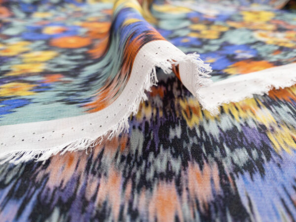 Italian Designer Deadstock - Silk Crepe de Chine - Waterfall Floral