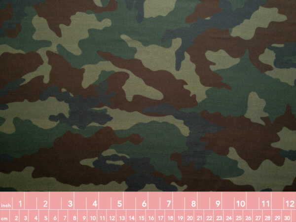 Italian Designer Deadstock - Silk Habotai - Camo