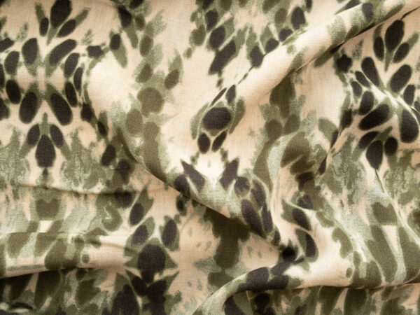 Mojito Rayon/Nylon Slub Print - Rorschach - Olive