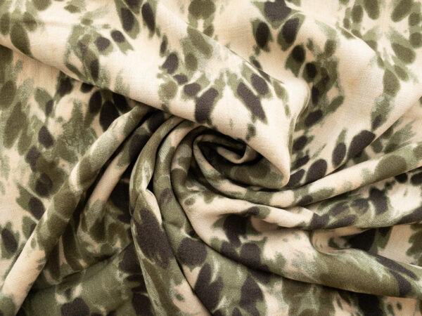 Mojito Rayon/Nylon Slub Print - Rorschach - Olive