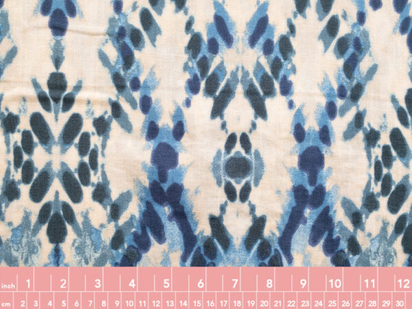 Mojito Rayon/Nylon Slub Print - Rorschach - Blue