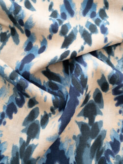 Mojito Rayon/Nylon Slub Print - Rorschach - Blue