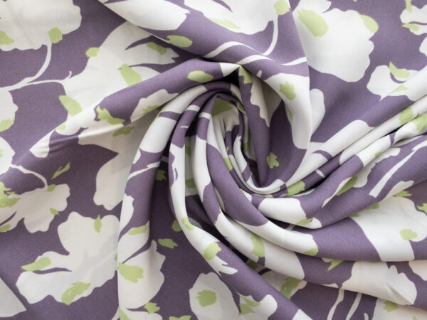 Rayon Poplin Print - Pressed Flowers - Wisteria