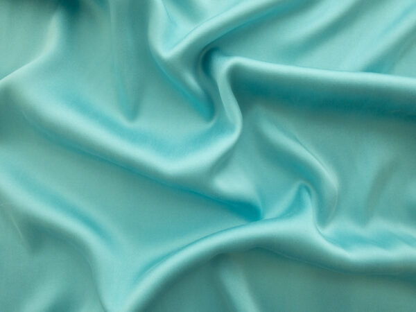 Designer Deadstock - Sandwashed Silk/Spandex Stretch Charmeuse  - Light Aqua