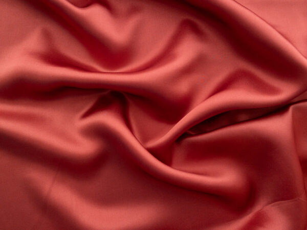 Designer Deadstock - Silk Charmeuse - Desert Coral