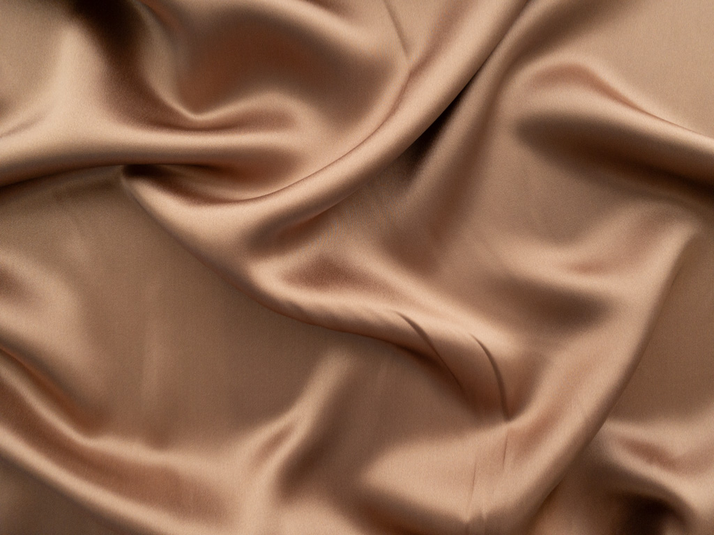 Bronze Poly Satin Fabric, Lightweight