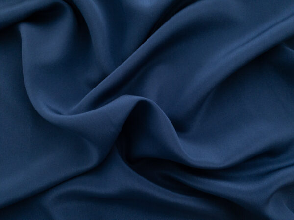 Designer Deadstock - Silk Crepe de Chine - Navy