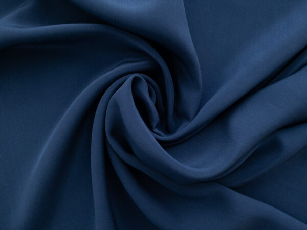 Designer Deadstock - Silk Crepe de Chine - Navy