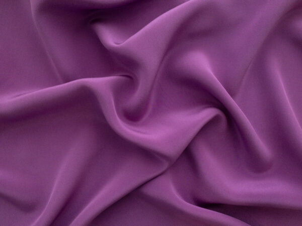 Designer Deadstock - Silk Crepe de Chine - Bright Purple